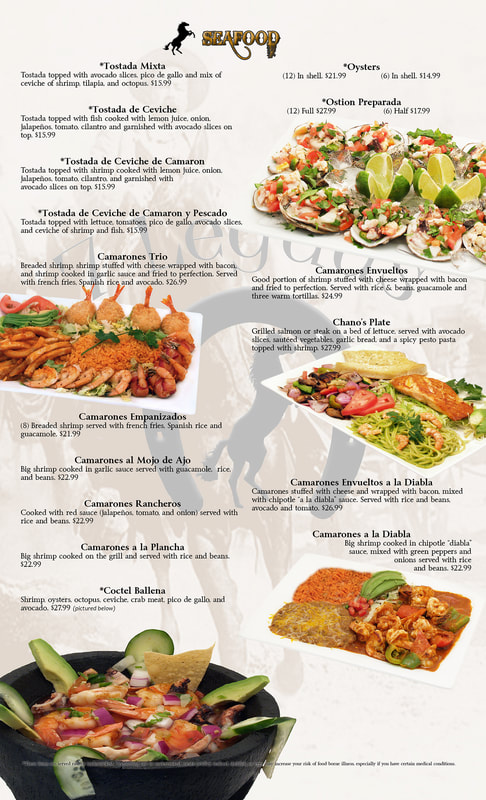 7 Leguas Menu Page 6 - Traditional Seafood Dishes