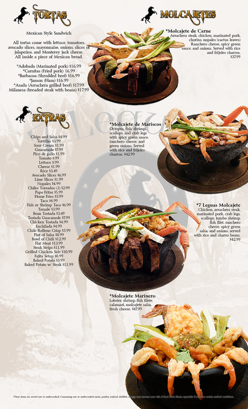 7 Leguas Menu Page 8 - Drinks and Desserts